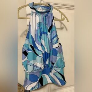 Boston Proper halter top with banded bottom